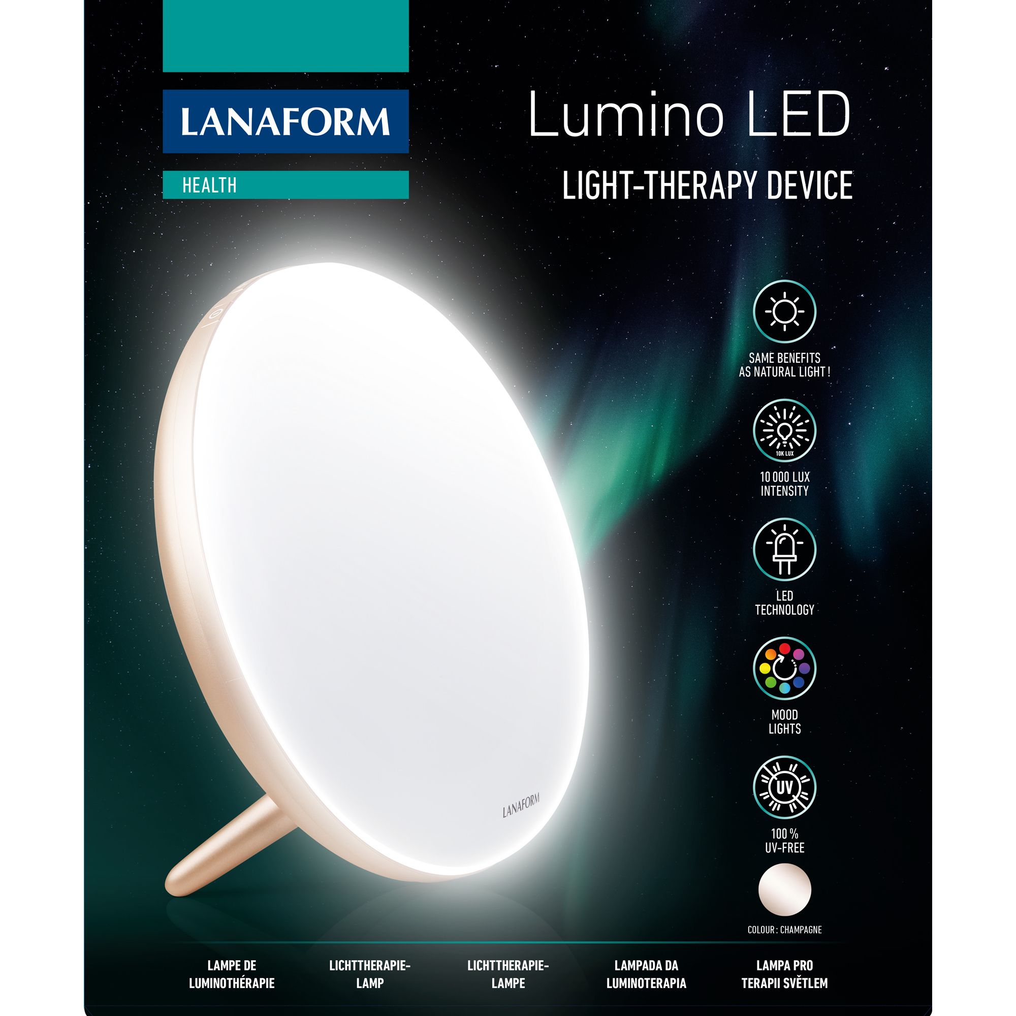 Lanaform Lumino LED – Medical light therapy lamp with 10,000 lux