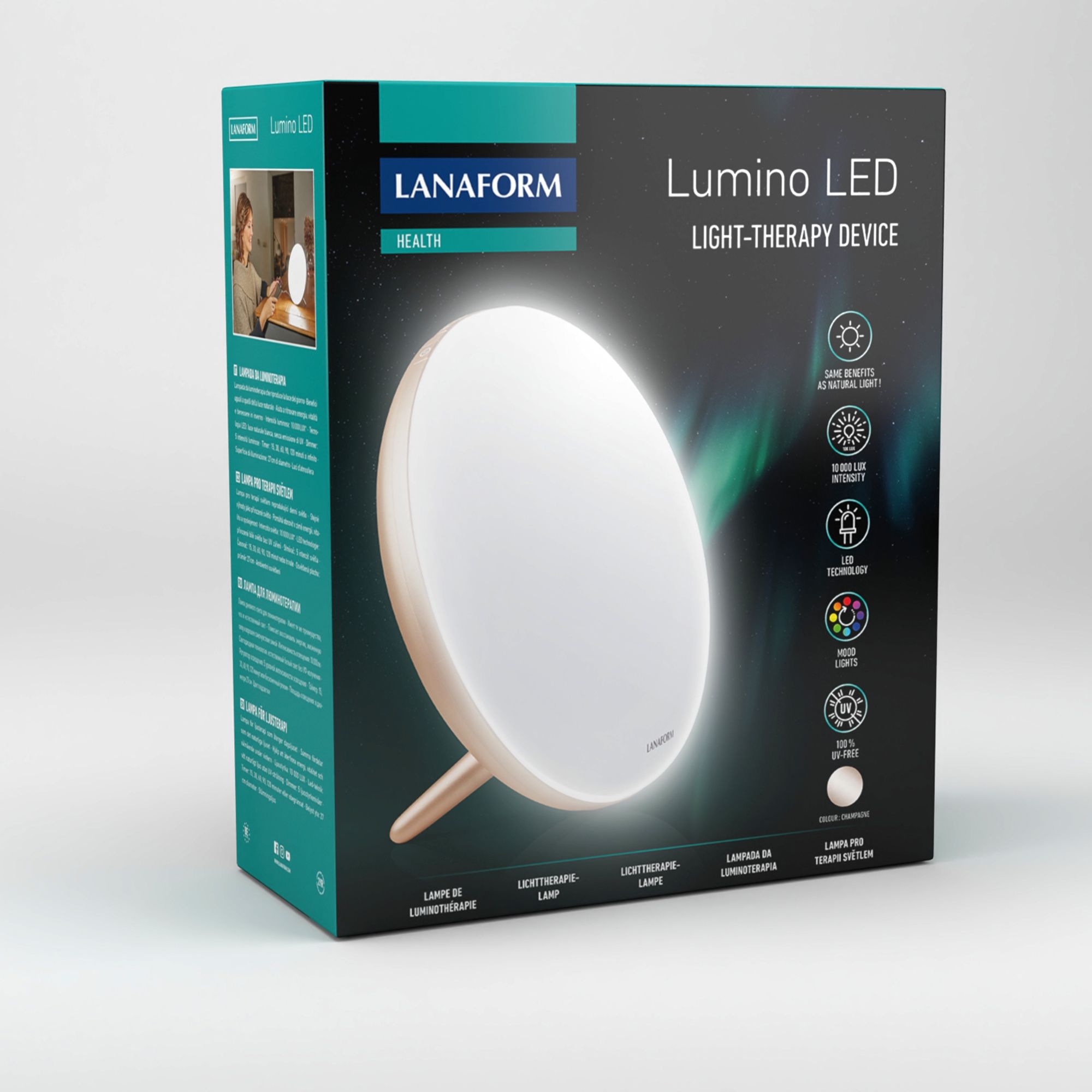 Lanaform Lumino LED – Medical light therapy lamp with 10,000 lux