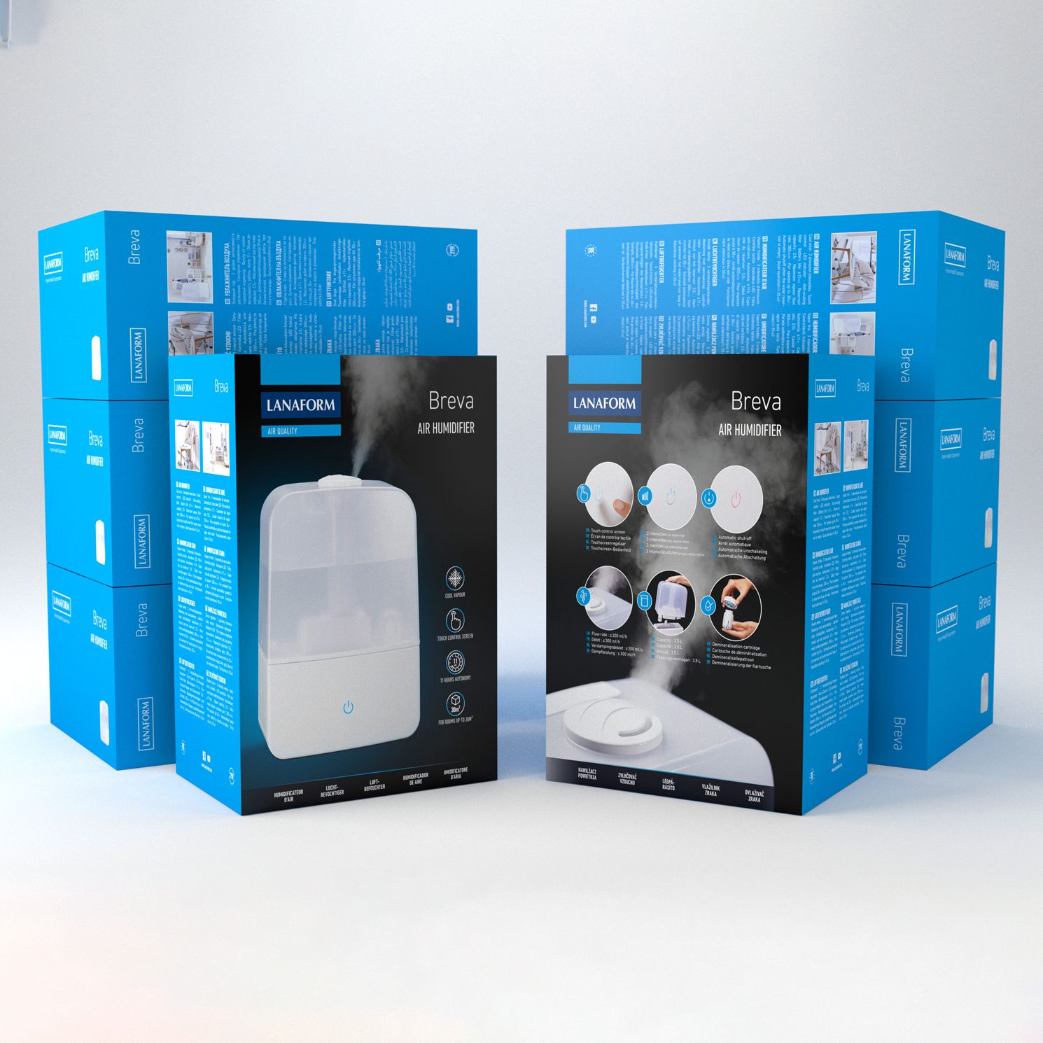 Lanaform Breva – Compact humidifier with adjustable mist output and quiet operation