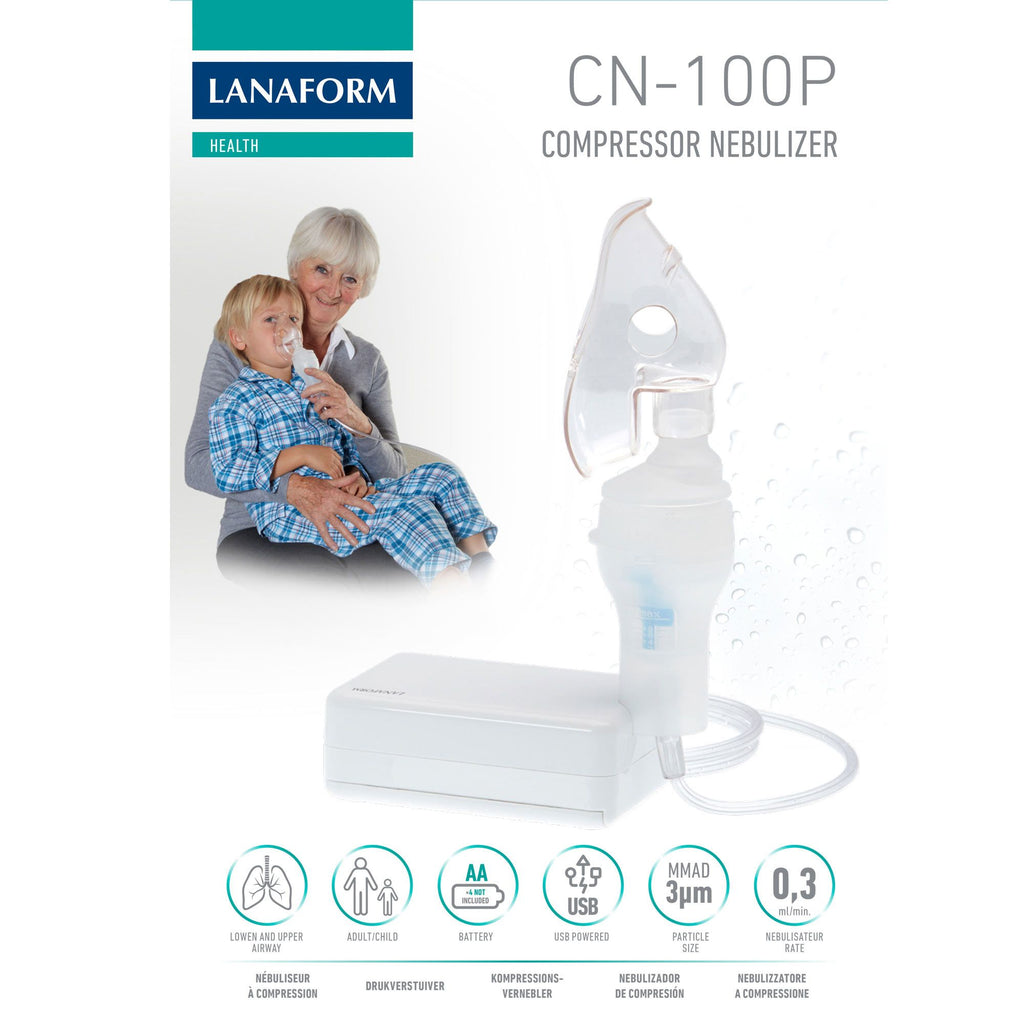 Lanaform CN-100P – Kompressornebulisator för näsa och andningsvägar