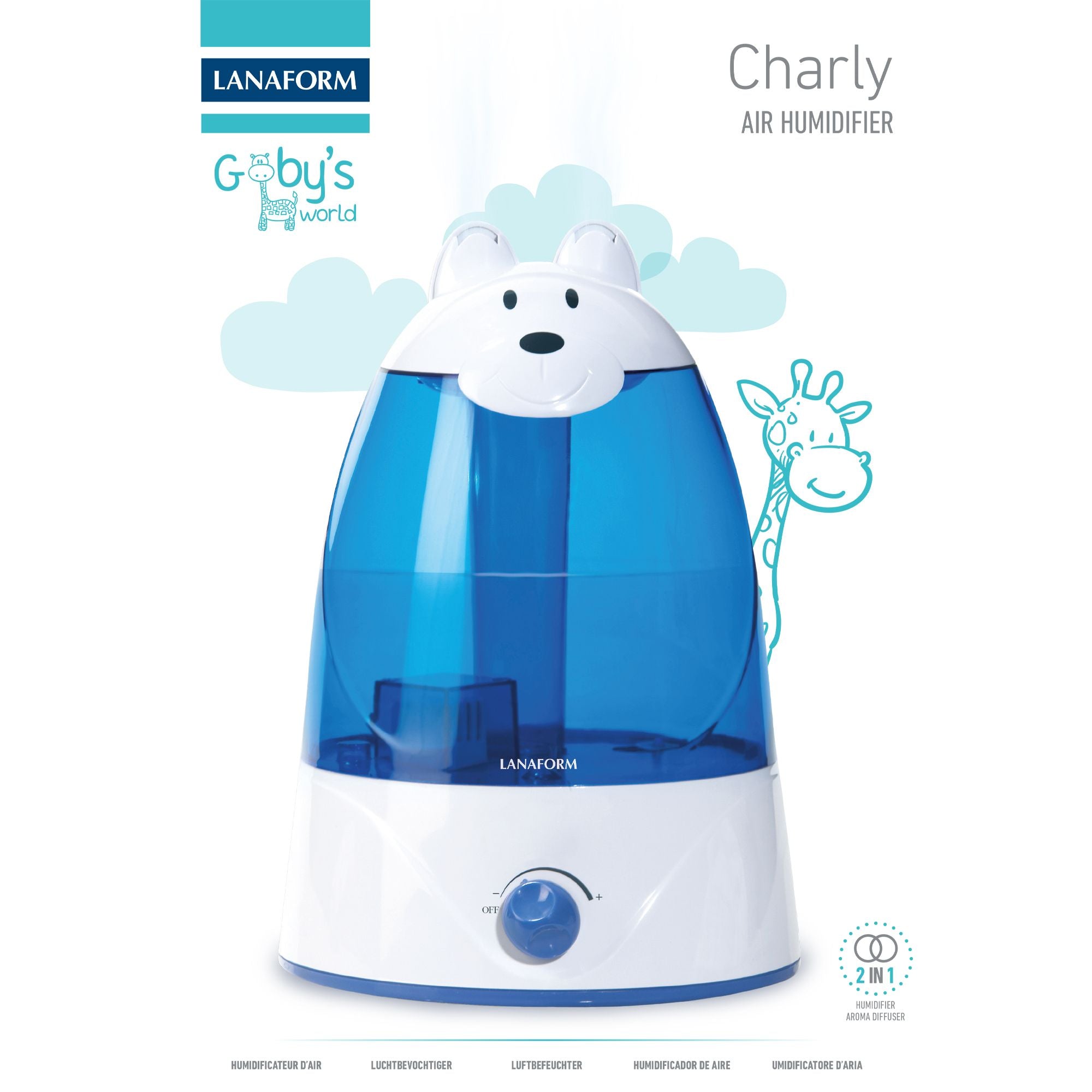 Lanaform Charly – Child-friendly humidifier with cool mist and cute teddy bear design