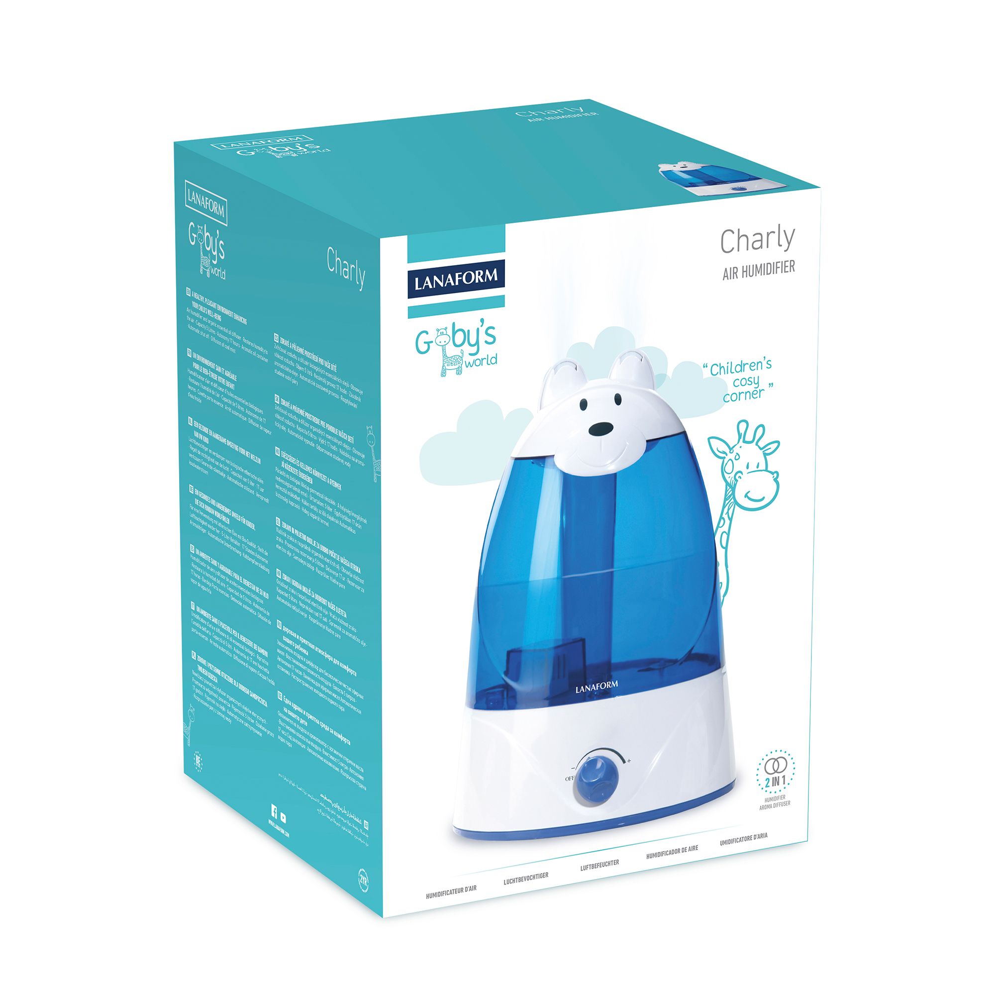 Lanaform Charly – Child-friendly humidifier with cool mist and cute teddy bear design