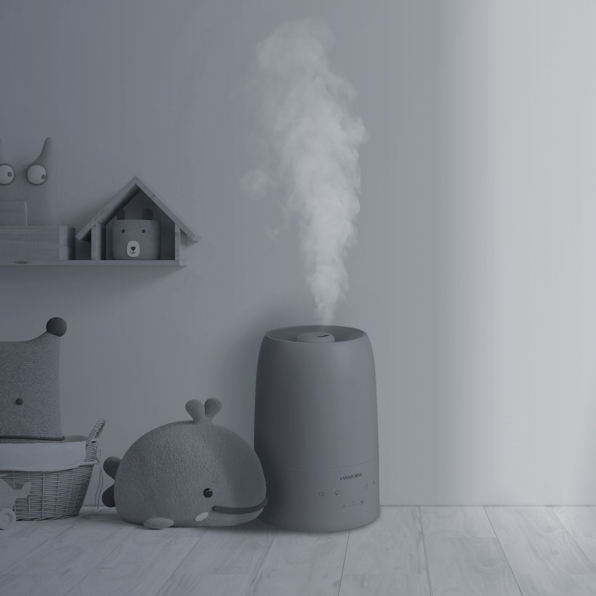 Lanaform H200C – Appstyrd luftfuktare med hygrometer och aromafunktion