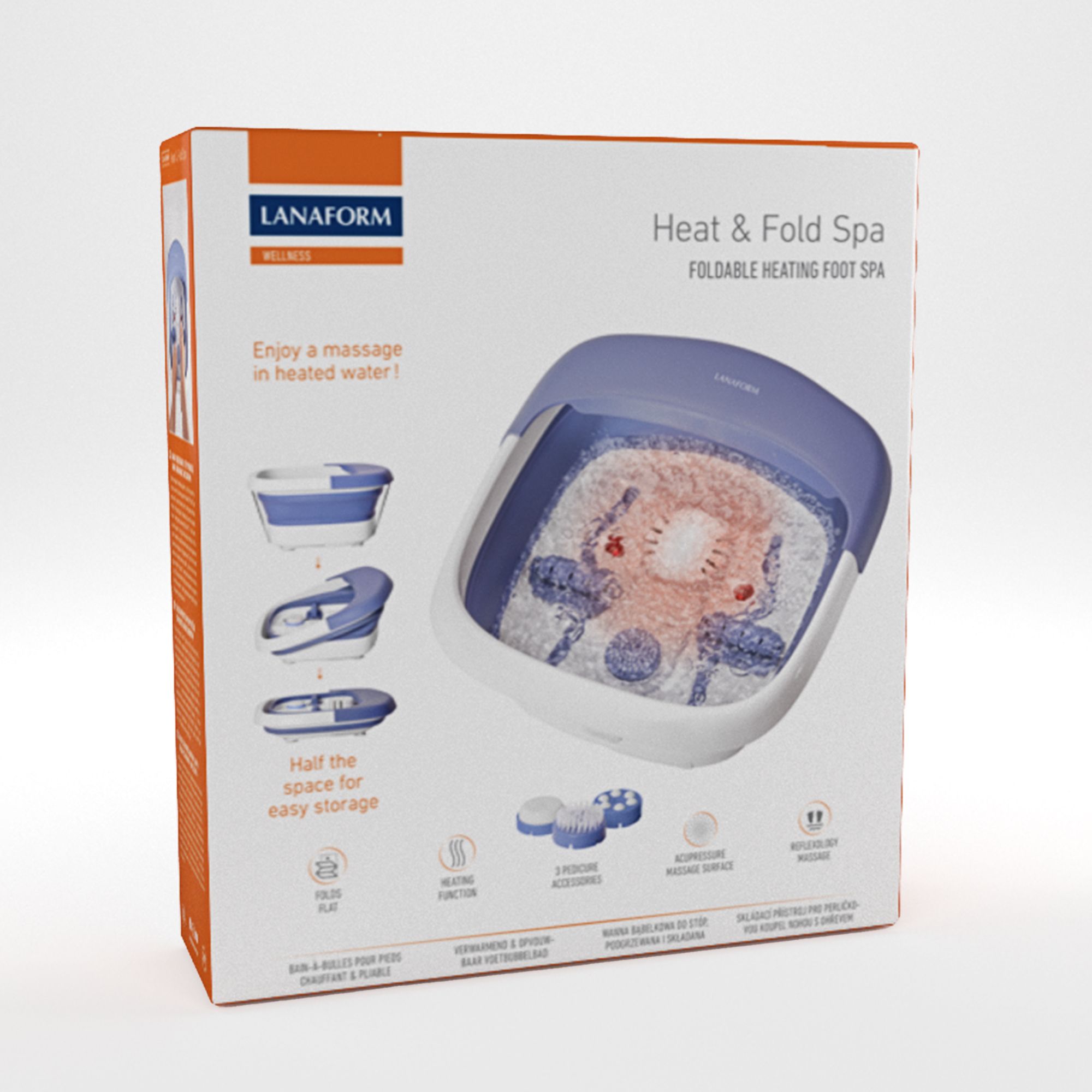 Lanaform Heat Fold Spa – Hopfällbart fotbad med värme och massage